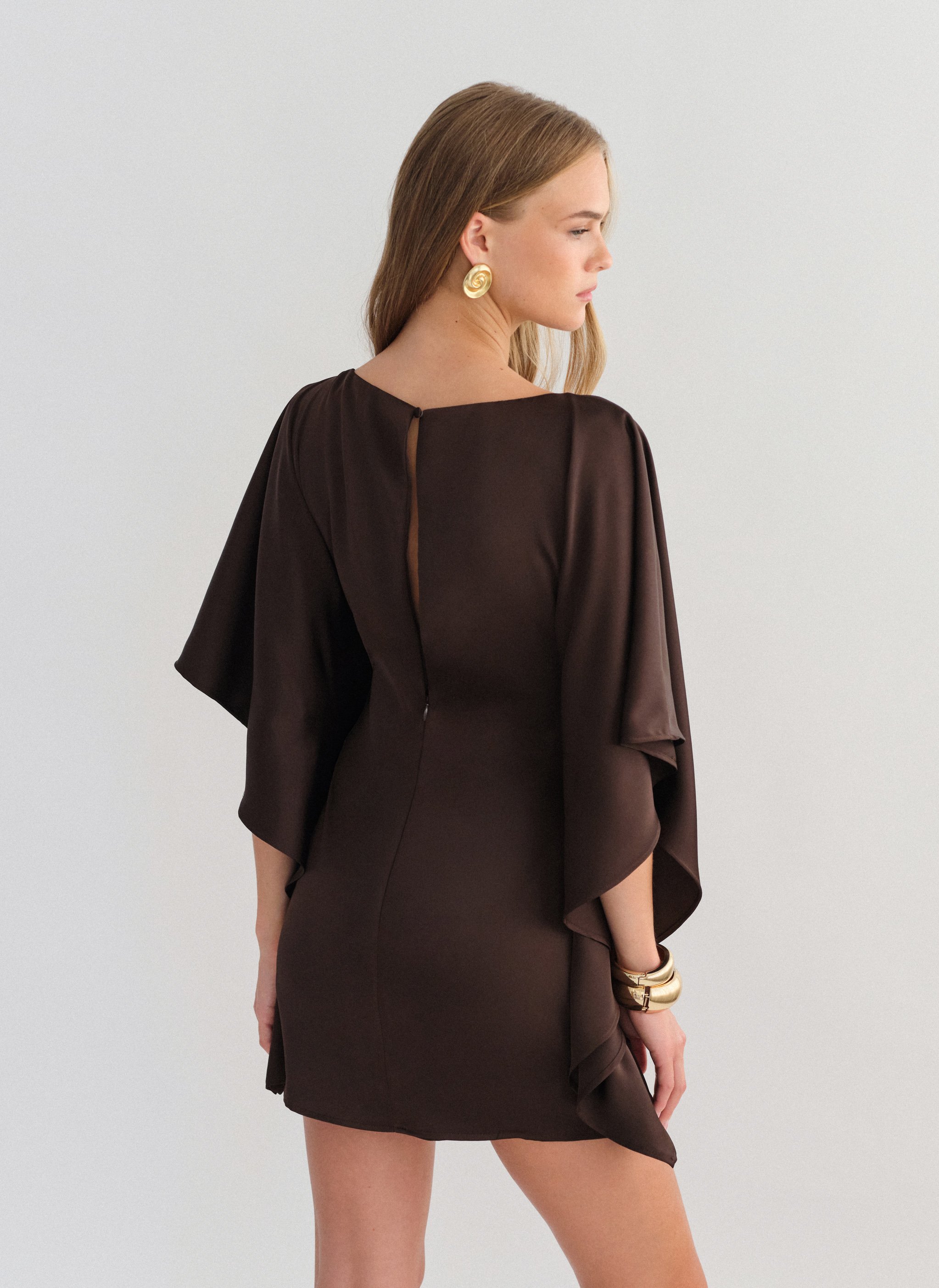 cut out satin mini dress Cutout Satin Mini Dress 45839