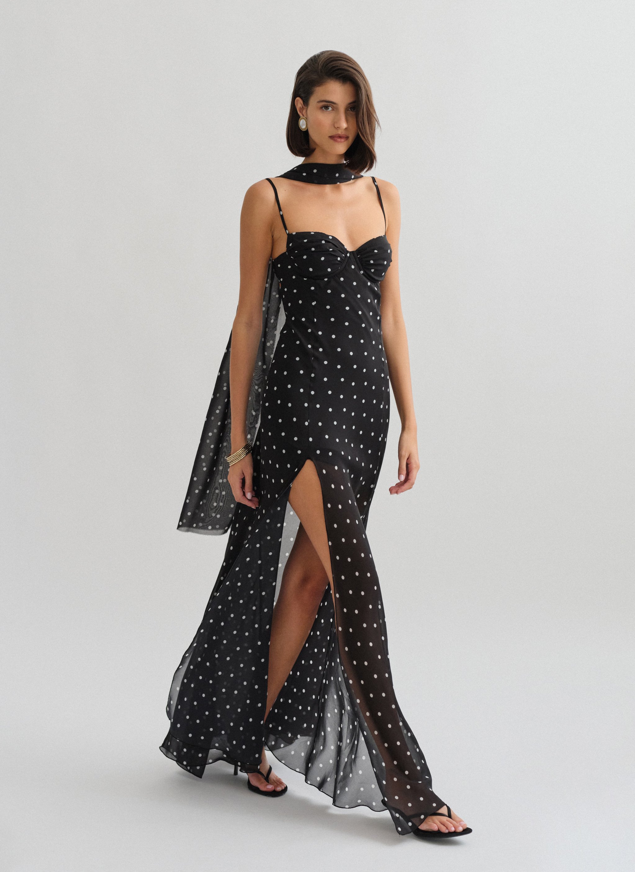 Polka dots maxi φόρεμα-0
