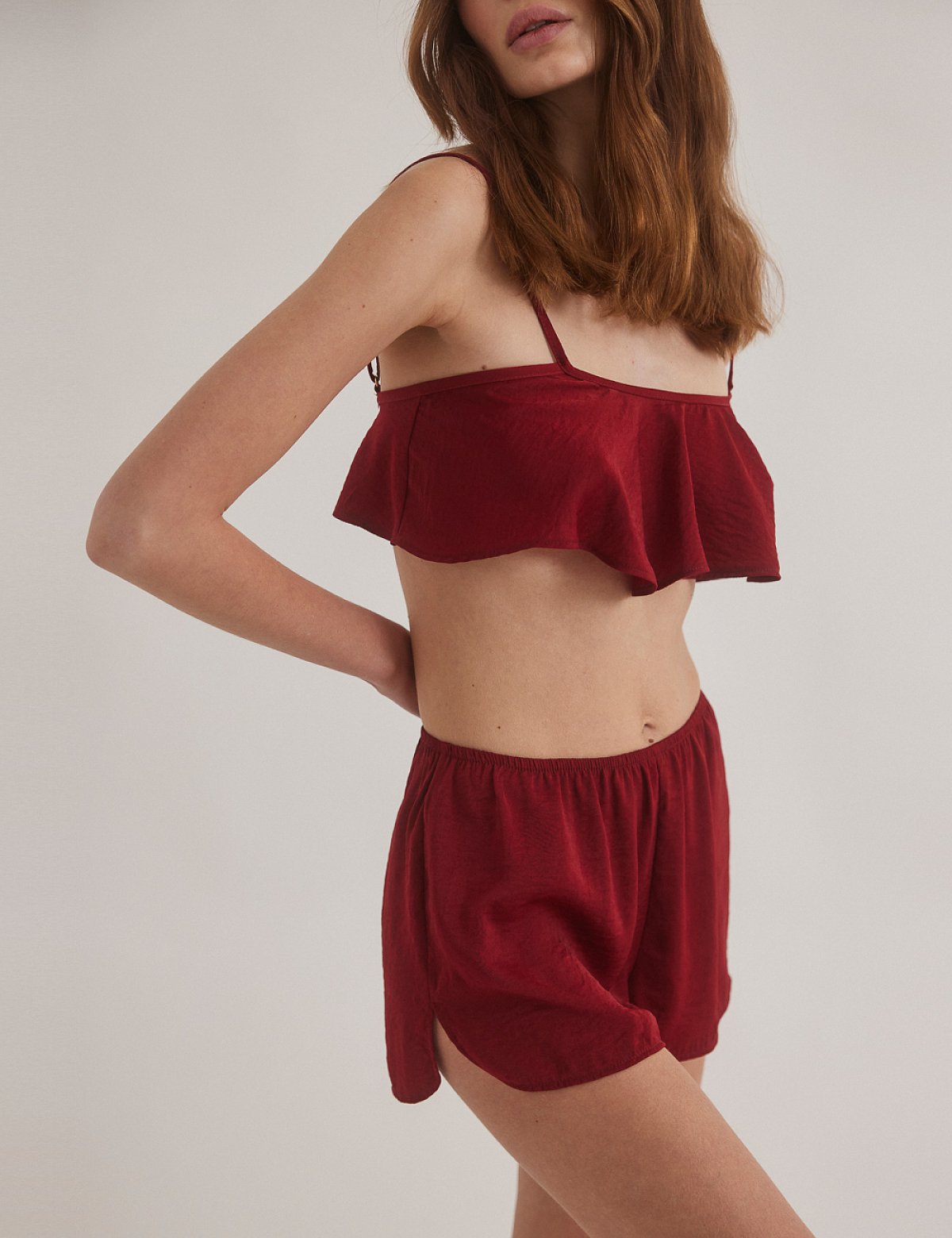 Γυναικείο σατέν crop τοπ lingerie