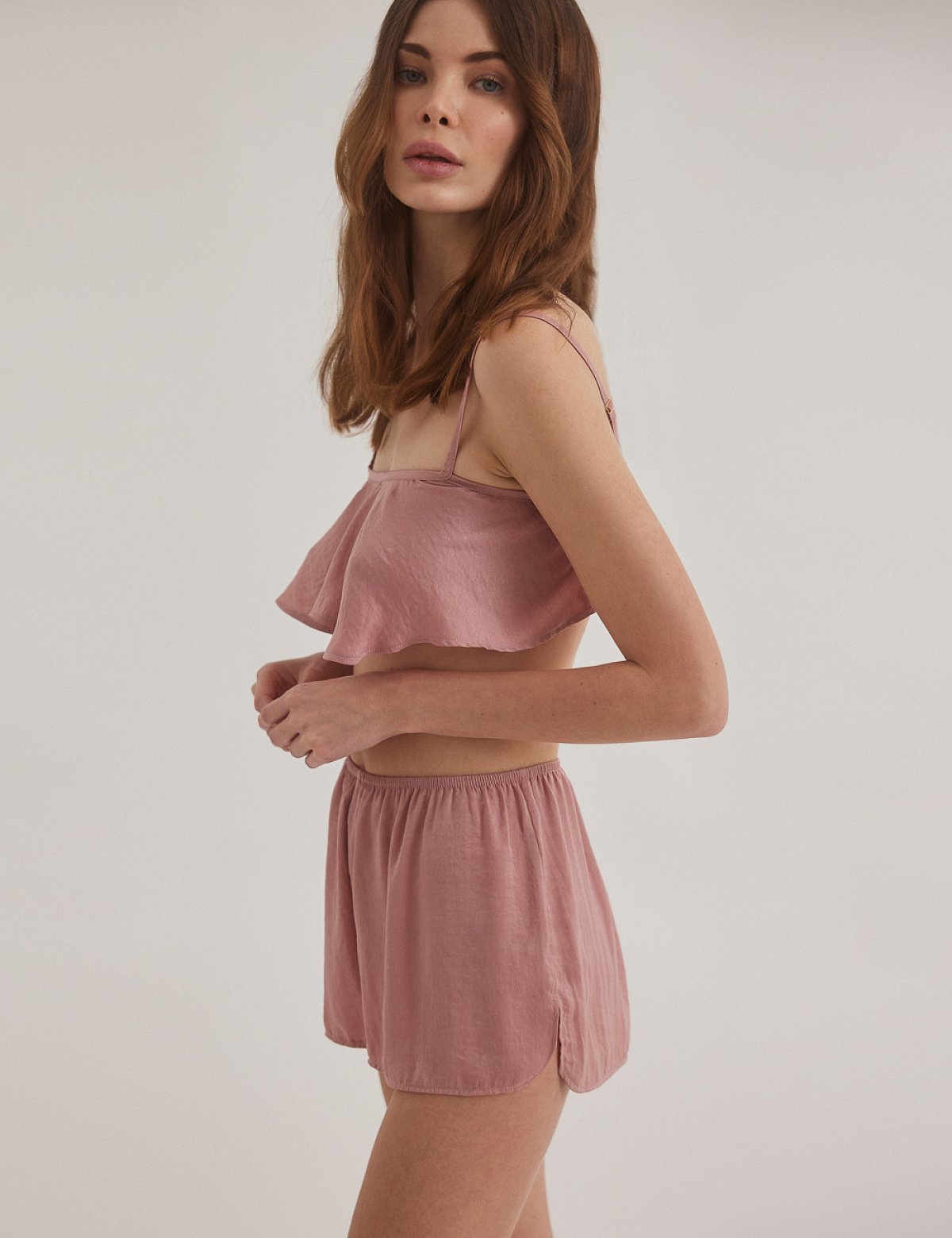 Γυναικείο σατέν crop τοπ lingerie