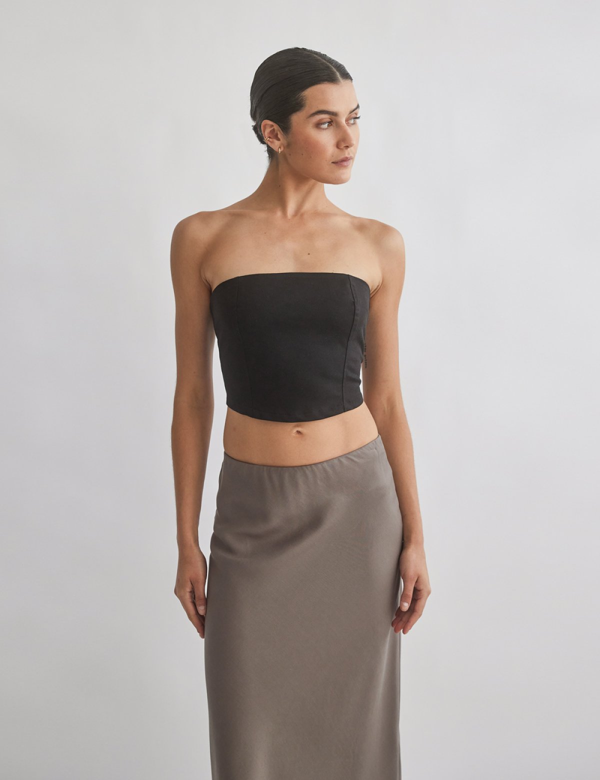 Γυναικείο υφασμάτινο στράπλες κορσέ τοπ