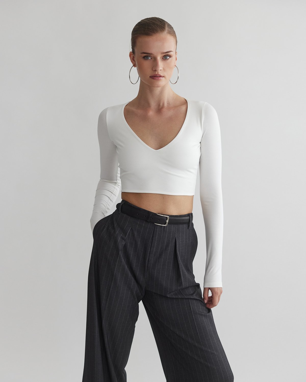 Γυναικείο μακρυμάνικο crop τοπ