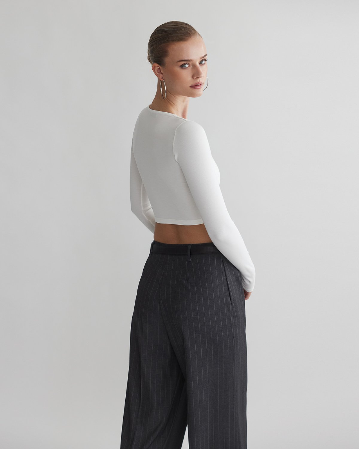 Γυναικείο μακρυμάνικο crop τοπ