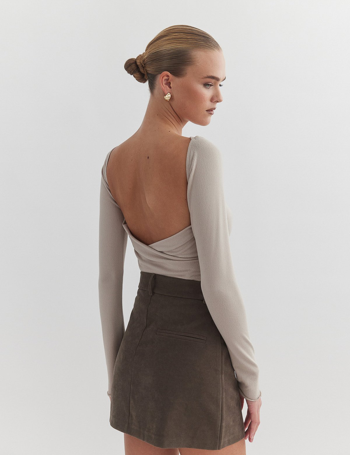 Knit longsleeve blouse-4