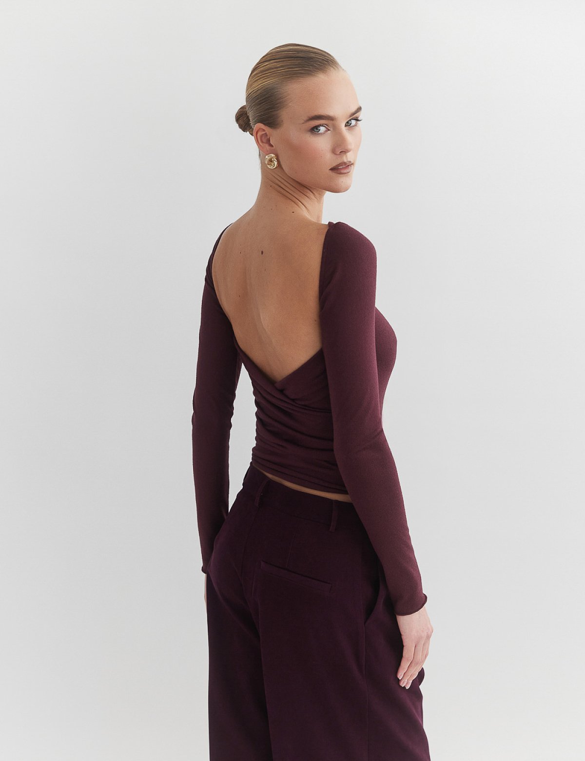 Knit longsleeve blouse-7