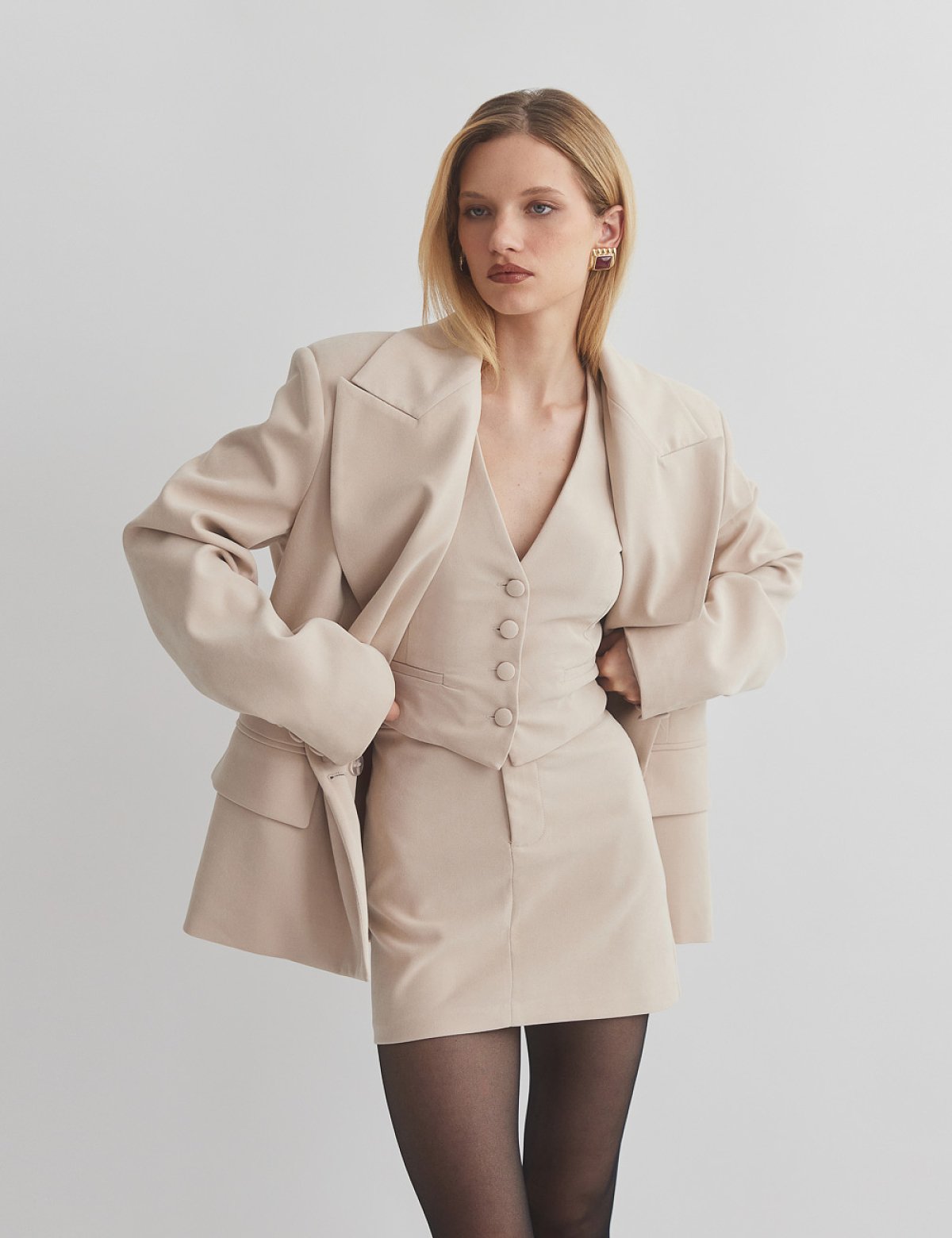 Βελούδινο κοτλέ cropped γιλέκο-10