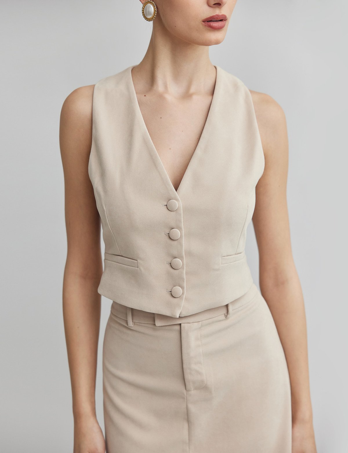 Βελούδινο κοτλέ cropped γιλέκο-15