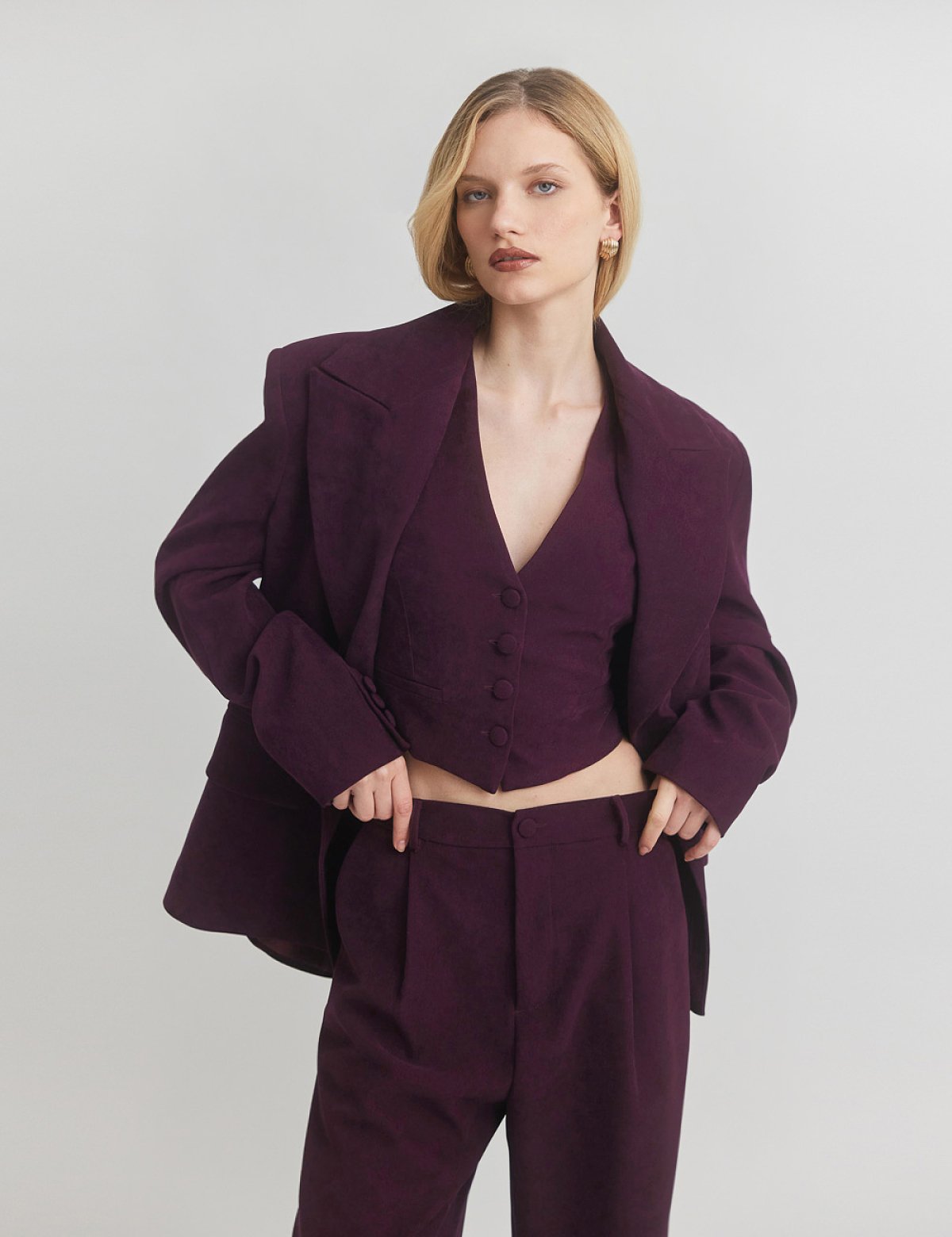 Βελούδινο κοτλέ cropped γιλέκο-21