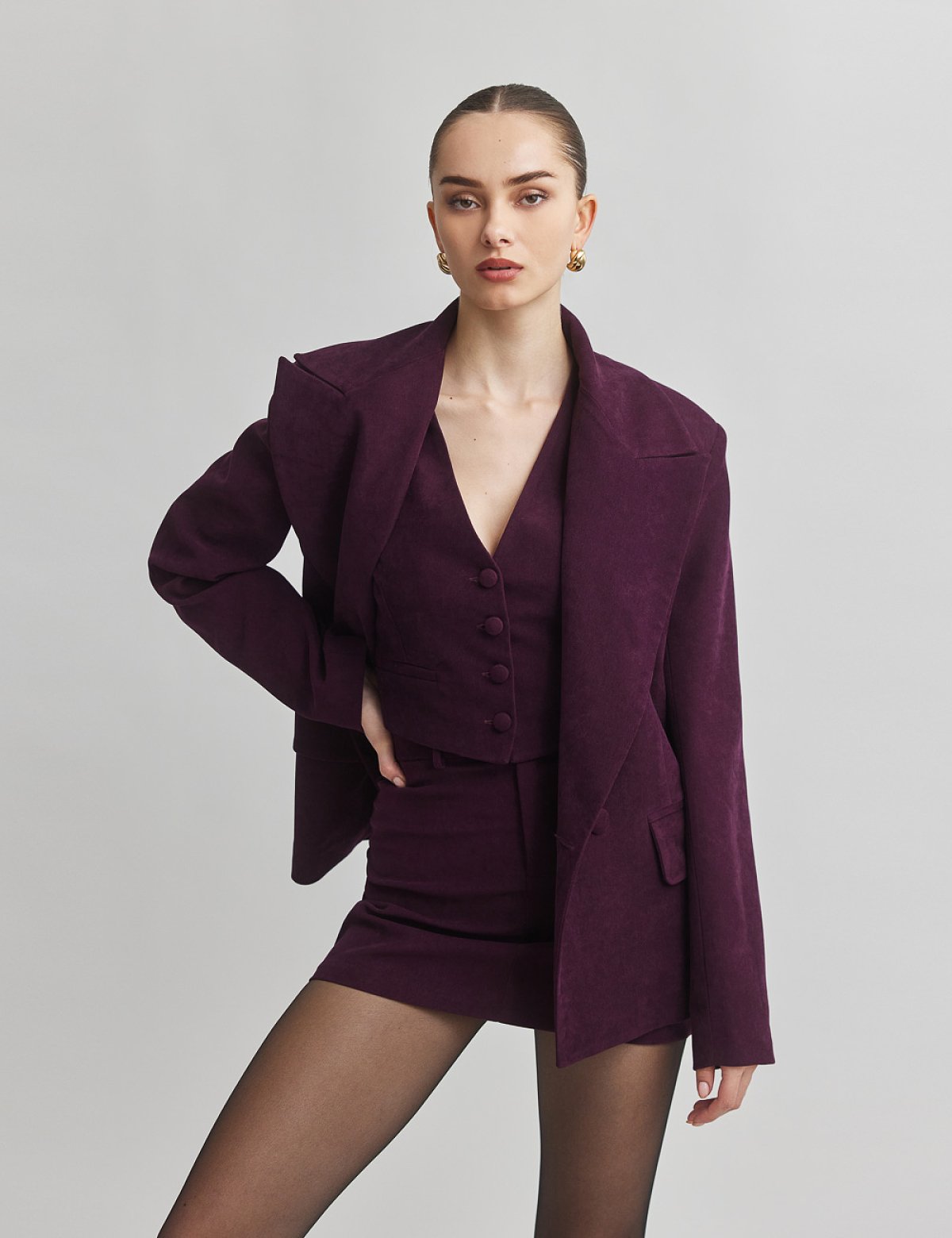 Βελούδινο κοτλέ cropped γιλέκο-19