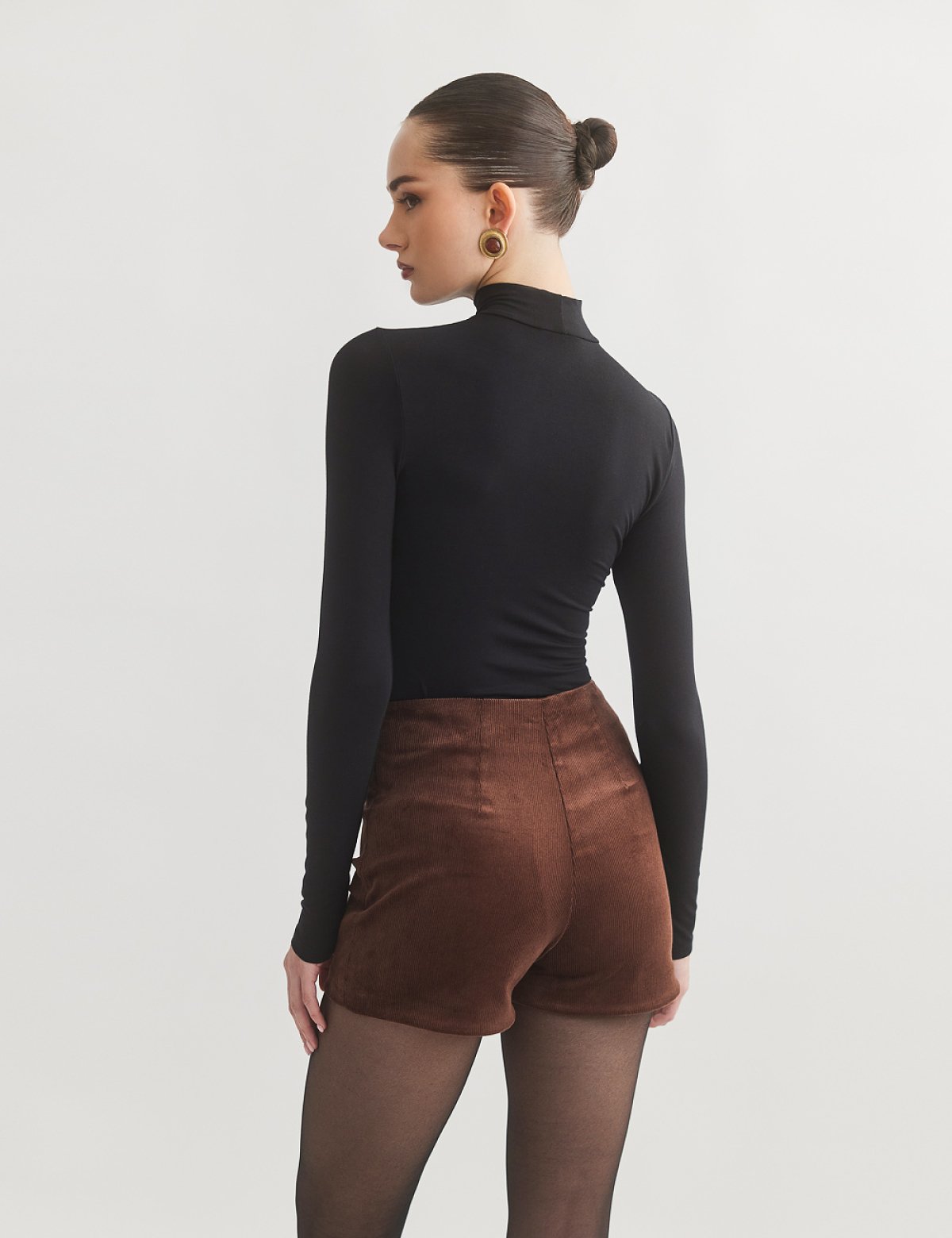 Ψηλόμεσο κοτλέ σορτς-7