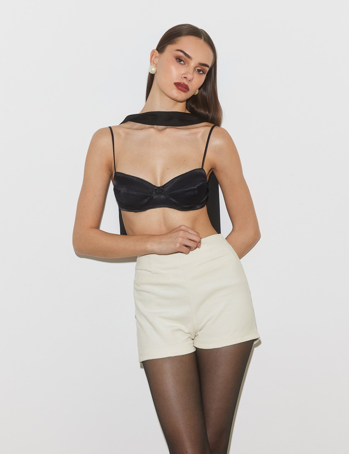 Ψηλόμεσο κοτλέ σορτς-13