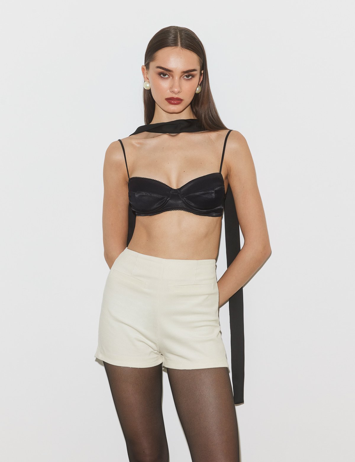 Ψηλόμεσο κοτλέ σορτς-11