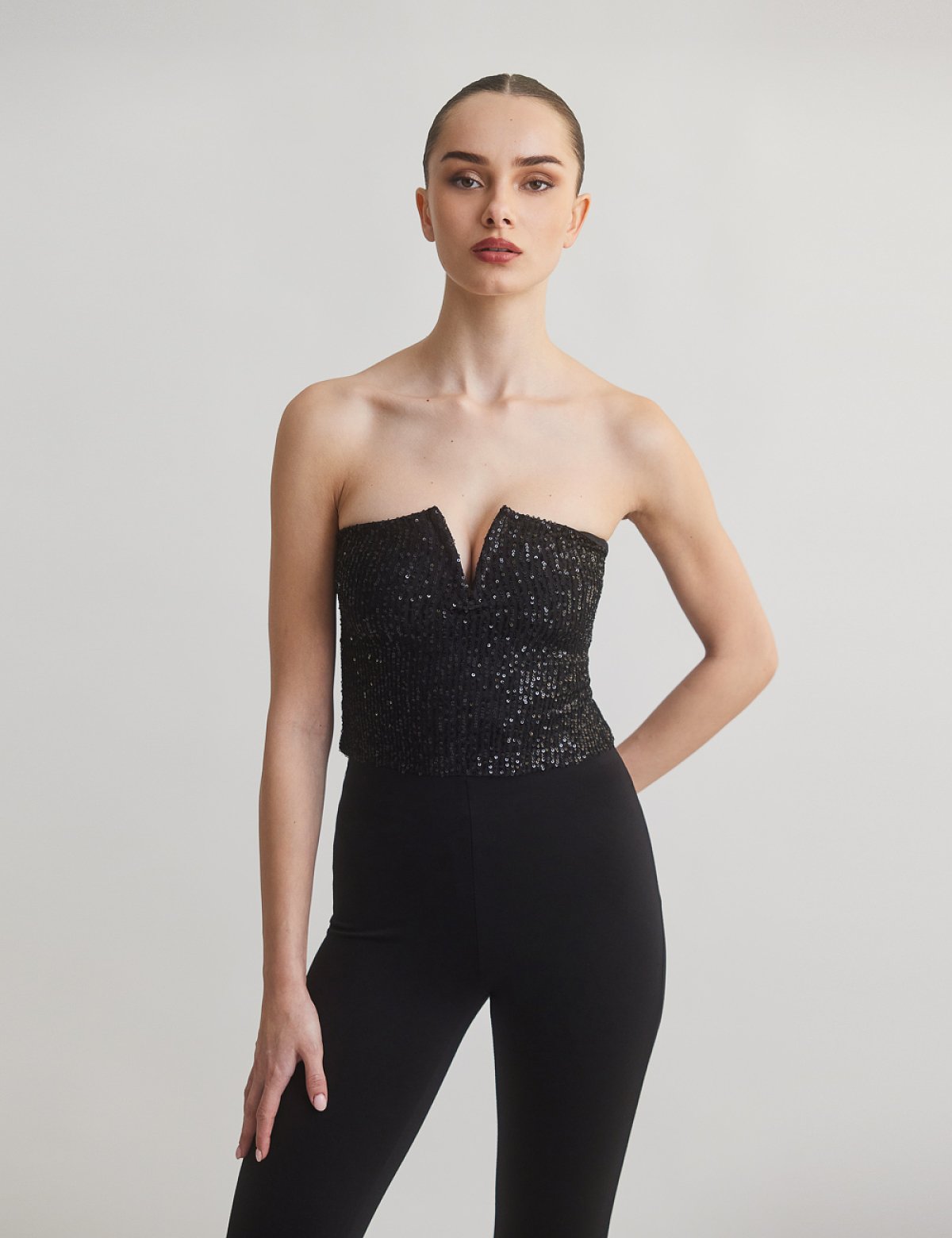 Στράπλες τοπ παγιέτα-3