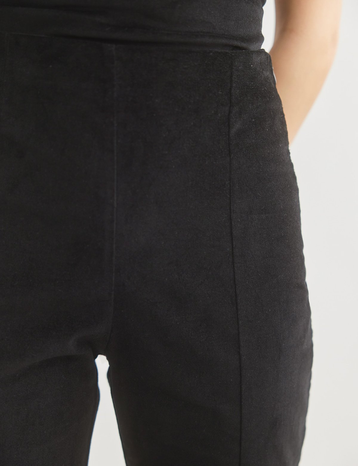 Γυναικείο βελούδινο ψηλόμεσο παντελόνι