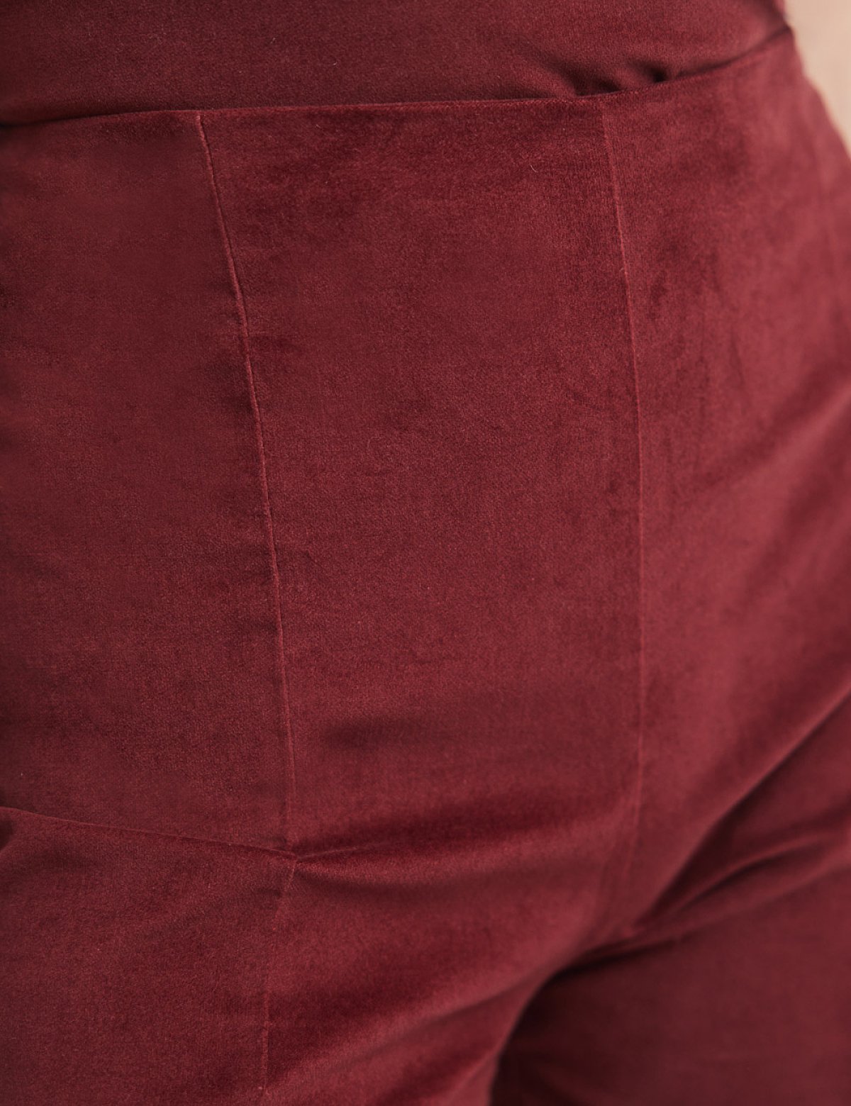 Γυναικείο βελούδινο ψηλόμεσο παντελόνι