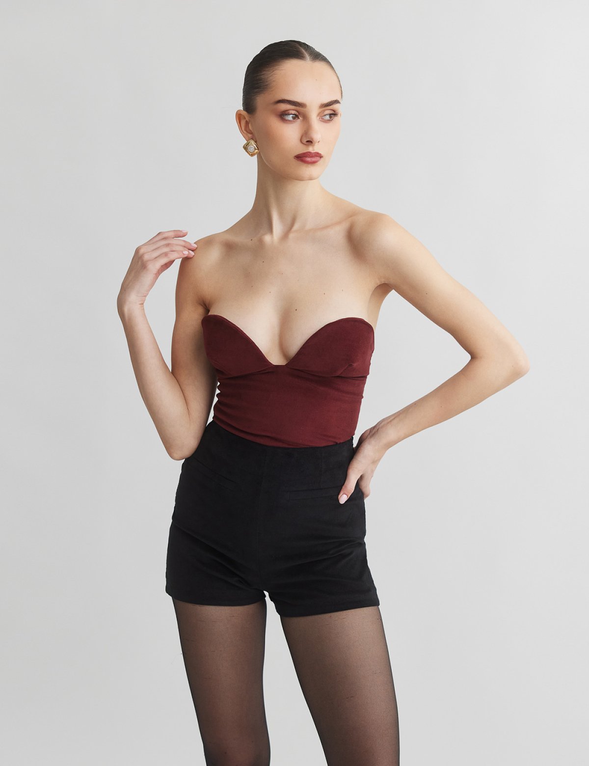 Velvet corset top-1