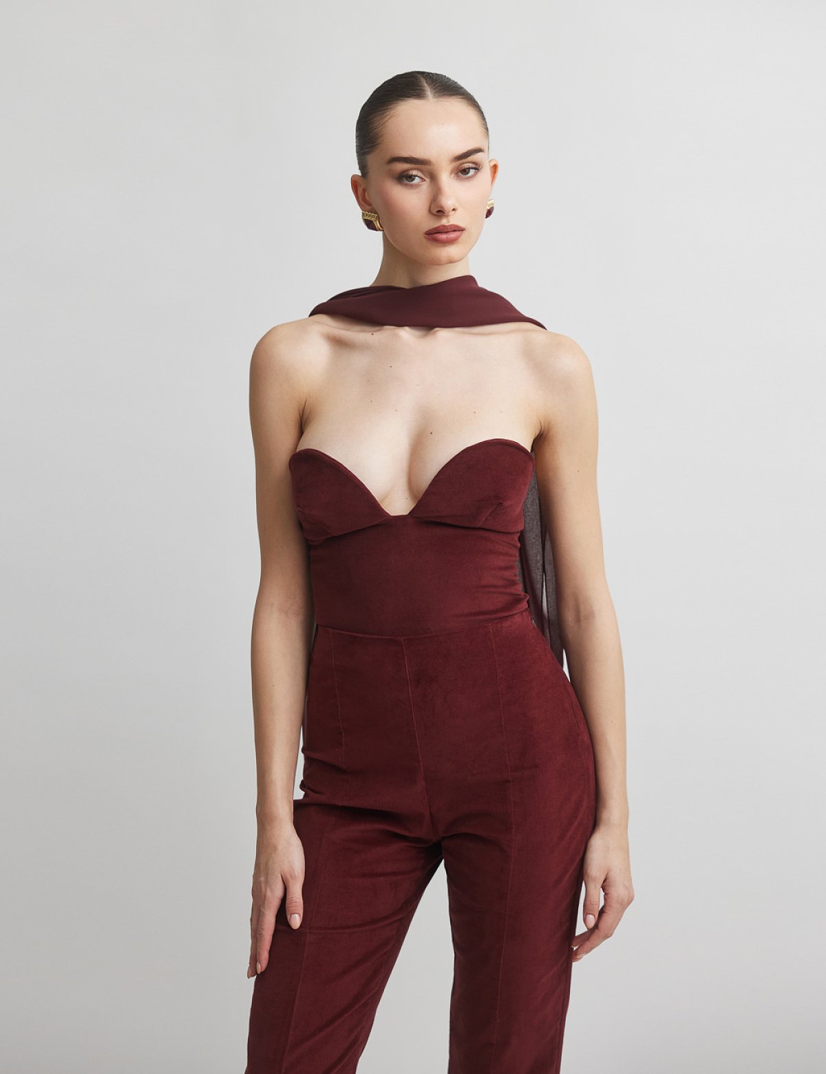Velvet corset top-2