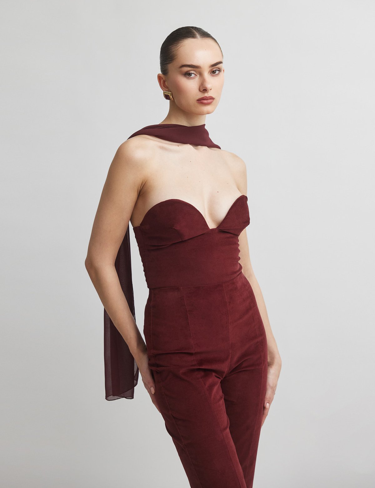 Velvet corset top-3
