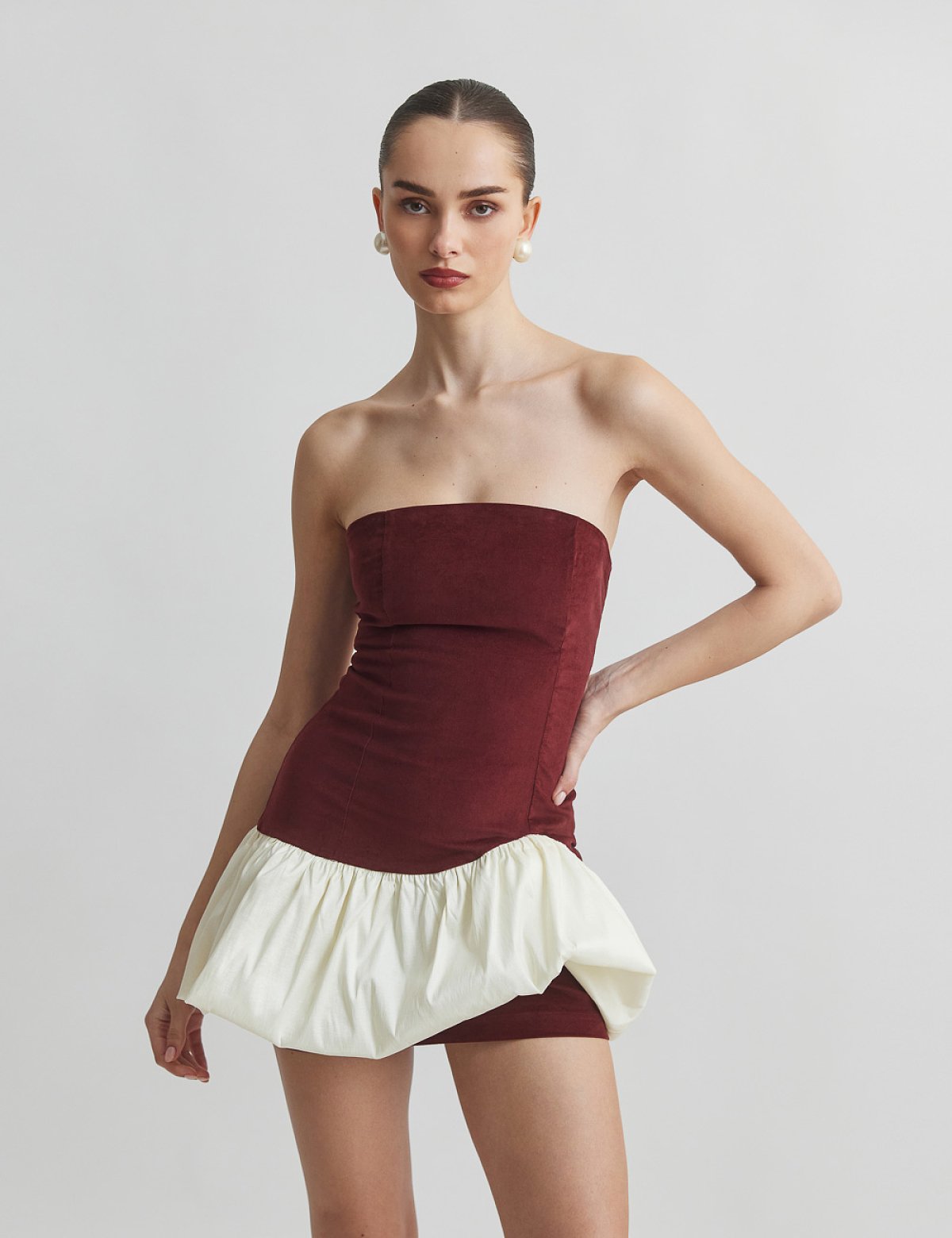 Βελούδινο φόρεμα balloon-0