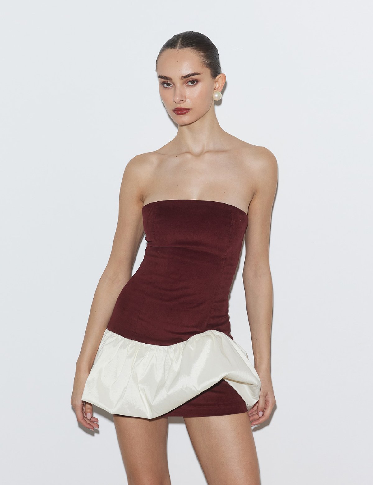 Βελούδινο φόρεμα balloon-1