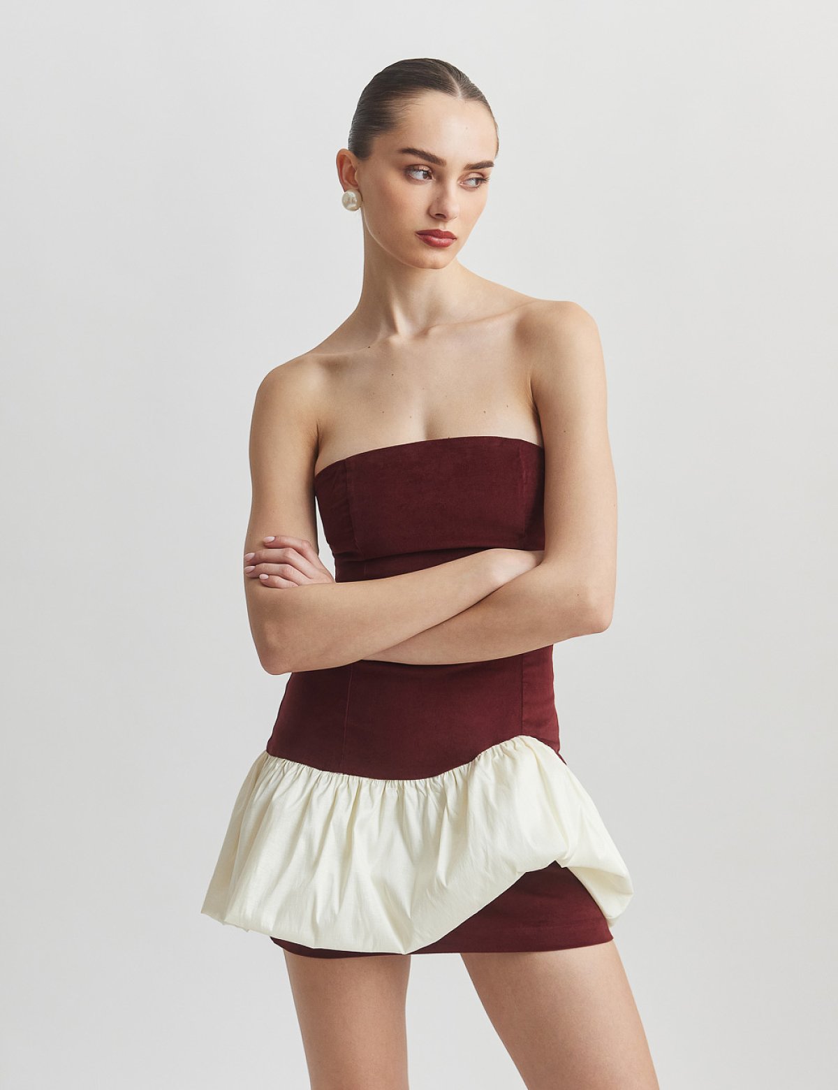 Βελούδινο φόρεμα balloon-2