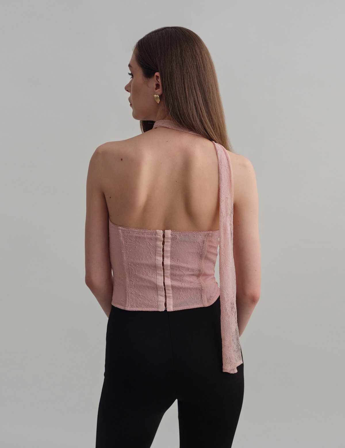 Γυναικείο κορσέ τοπ στράπλες με δαντέλα