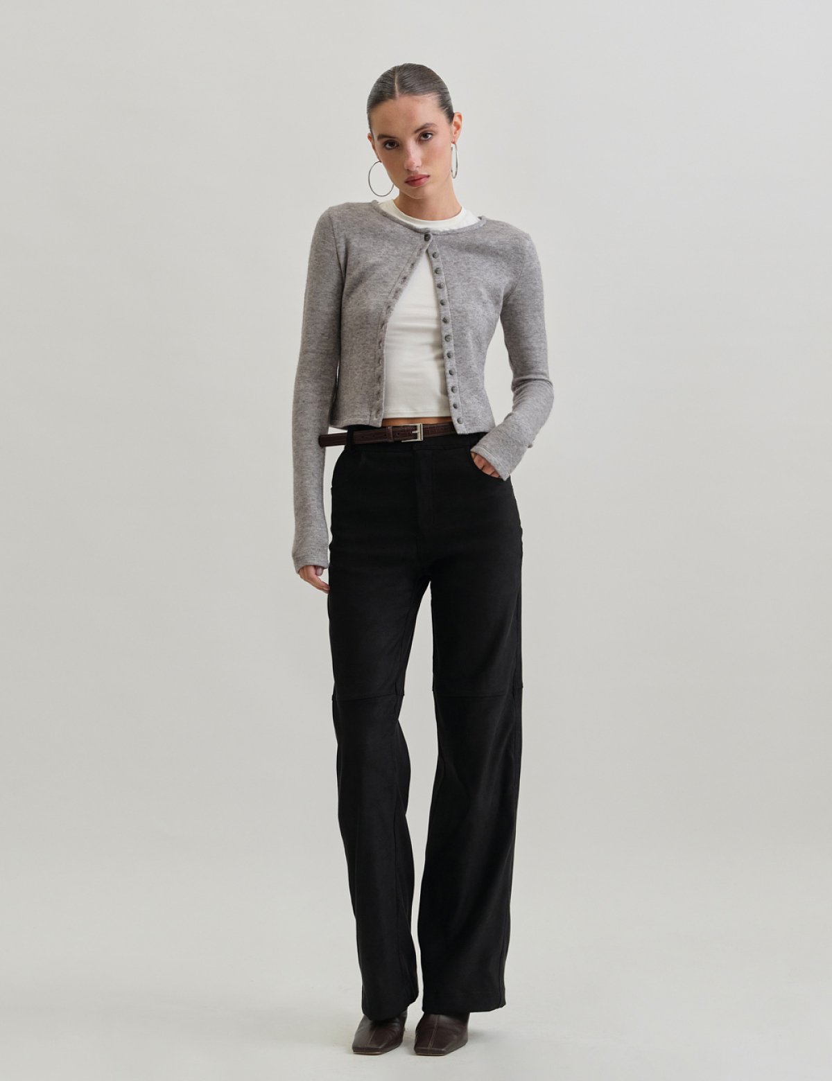 Trousers with suede texture-8