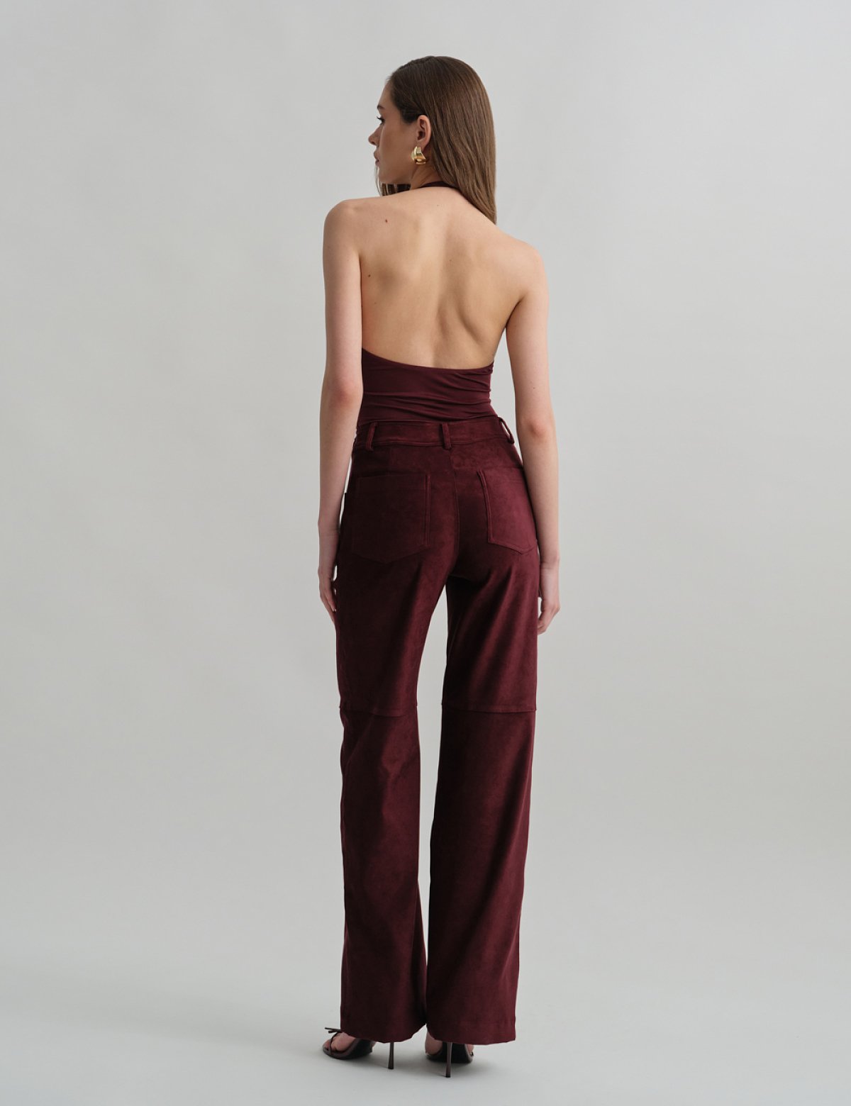 Trousers with suede texture-6