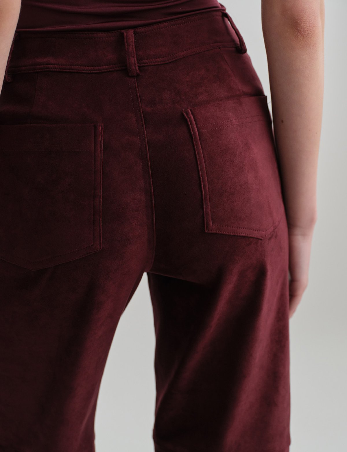 Trousers with suede texture-7