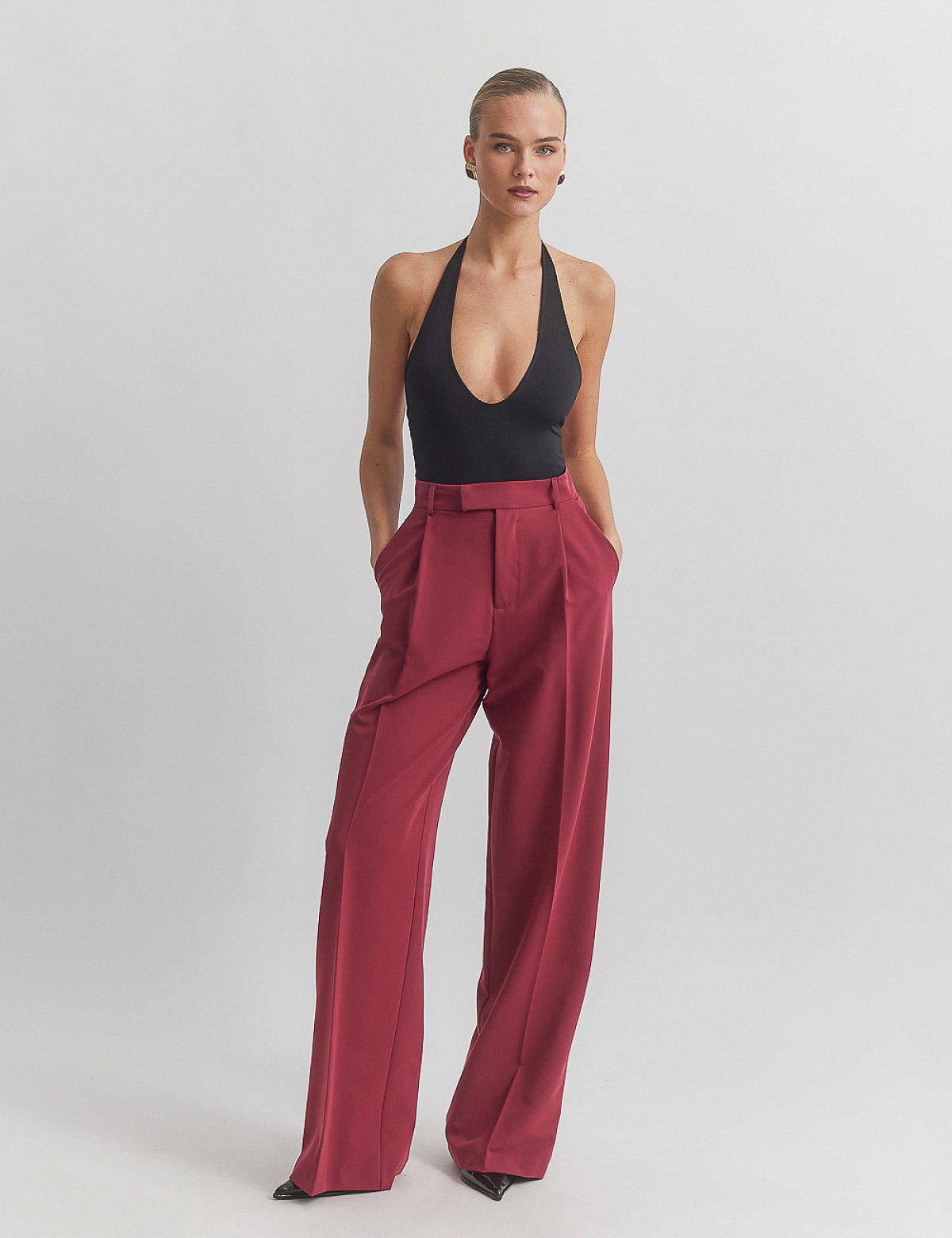 Textured trousers with crease-2