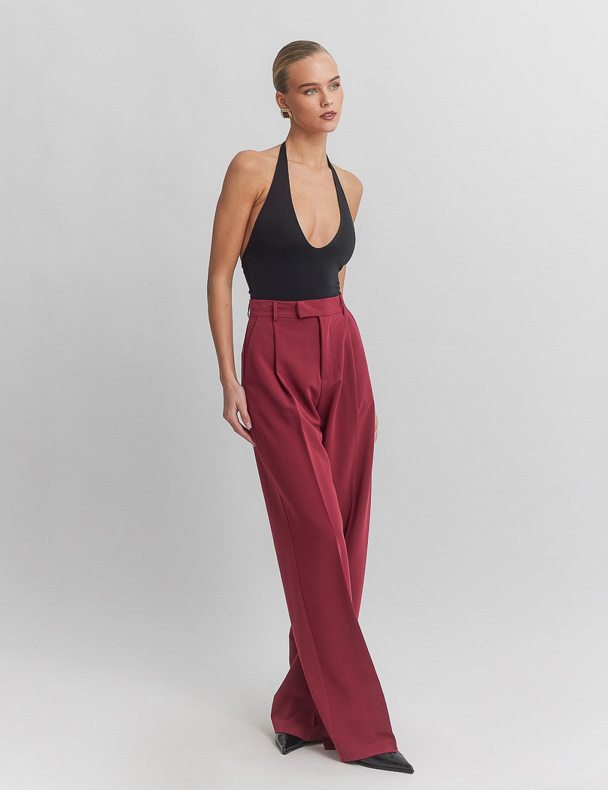 Textured trousers with crease-1