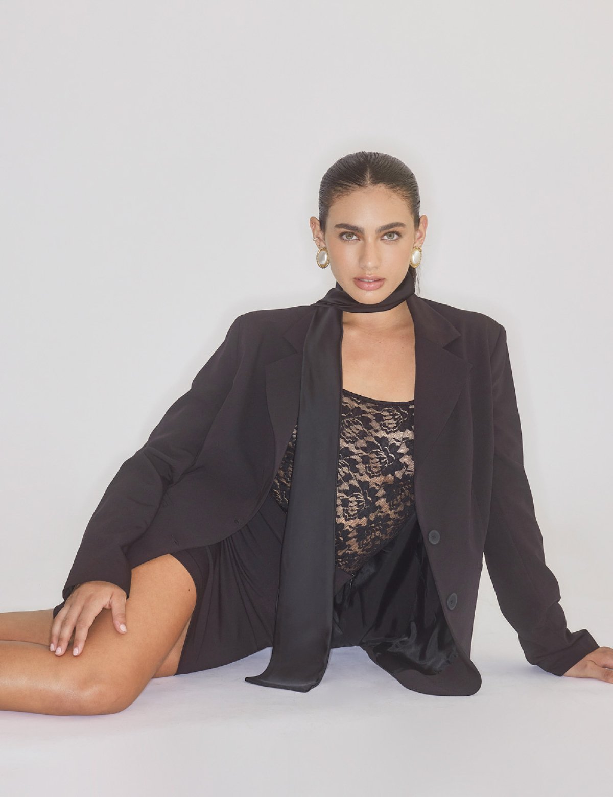 Γυναικείο σατέν μακρύ φουλάρι