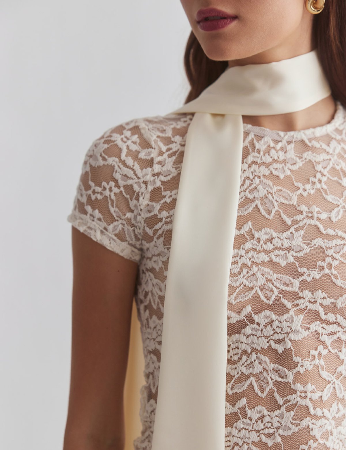 Γυναικείο σατέν μακρύ φουλάρι