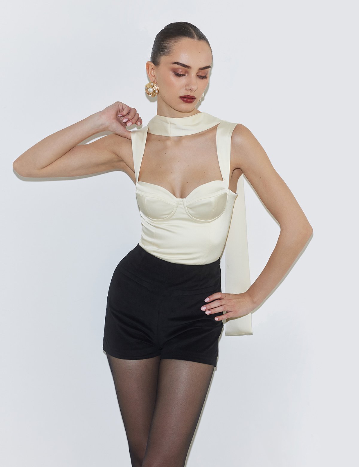 Γυναικείο σατέν μακρύ φουλάρι