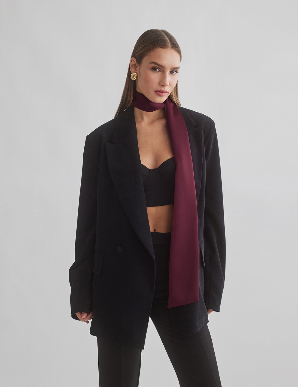 Γυναικείο σατέν μακρύ φουλάρι