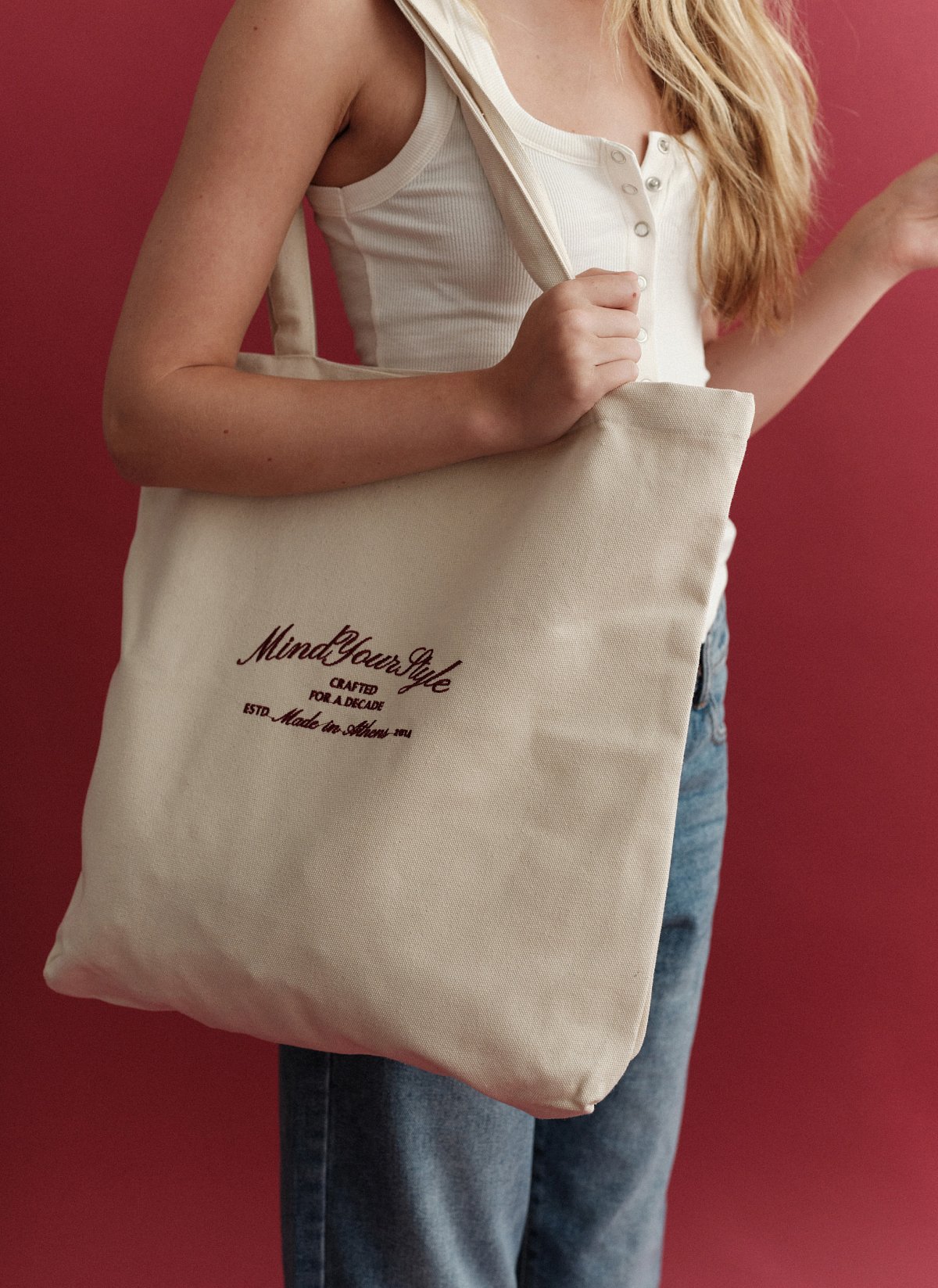 Embroidered tote bag-1