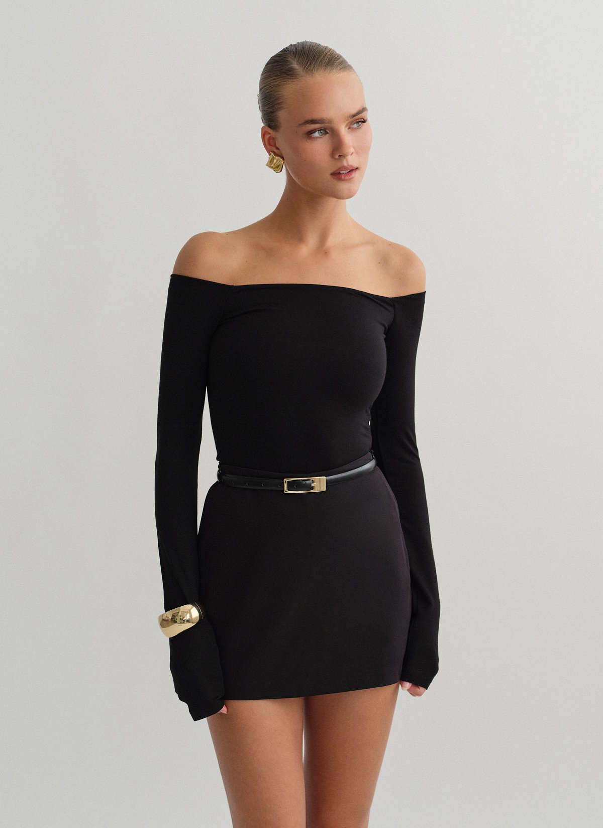 Textured skort with zipper-30