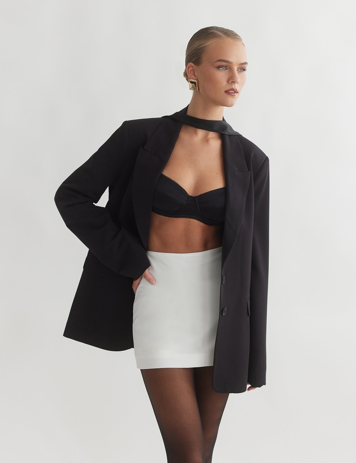 Textured skort with zipper-55