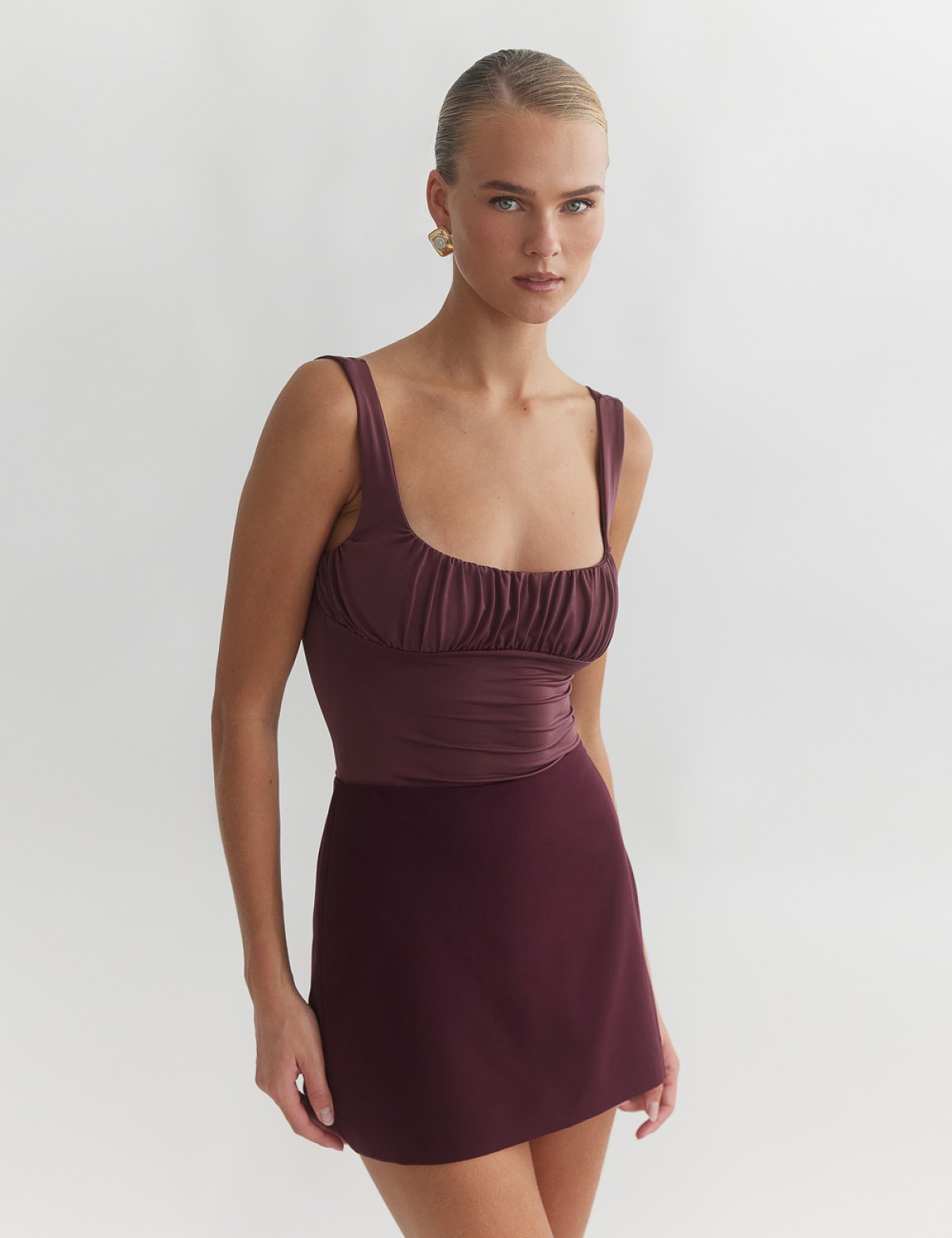 Textured skort with zipper-28