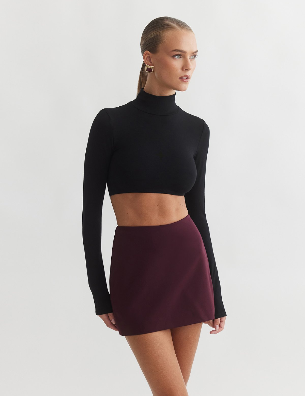 Textured skort with zipper-20
