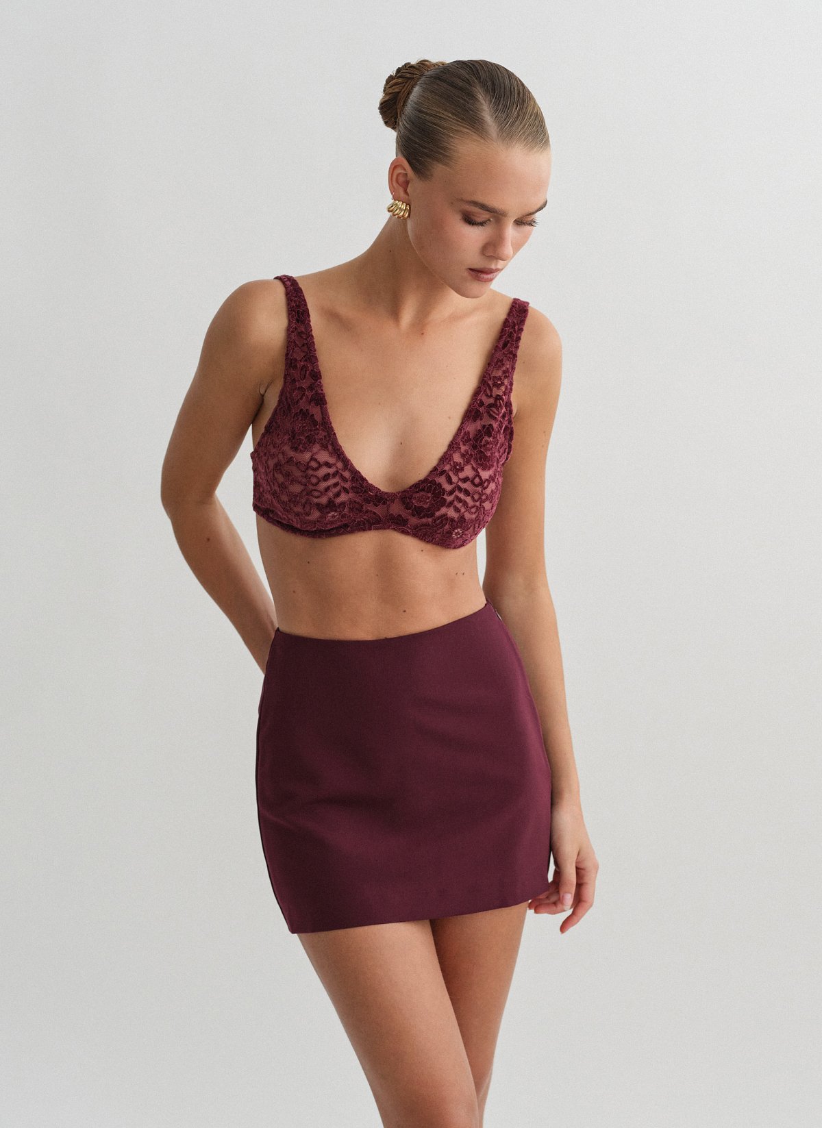 Textured skort with zipper-23