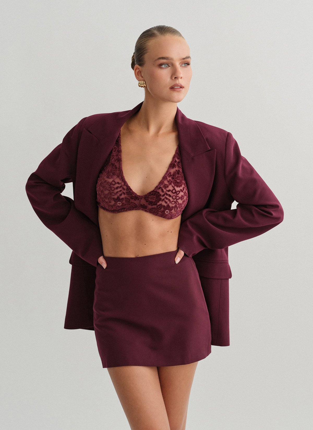 Textured skort with zipper-27