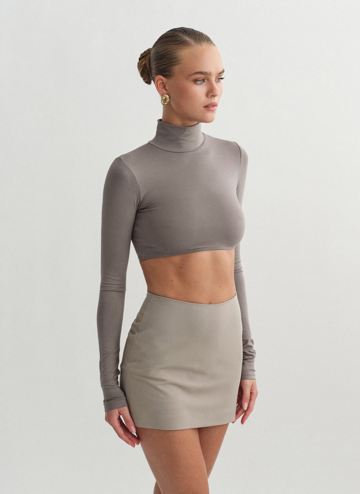 Textured skort with zipper-15