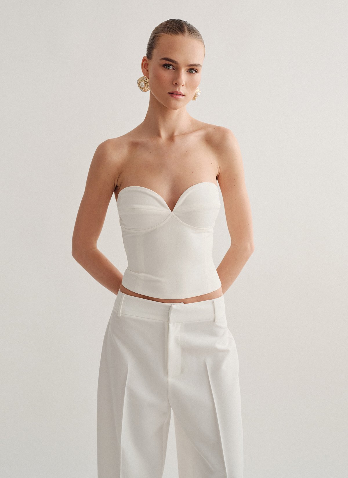 Γυναικείο υφασμάτινο κορσέ τοπ