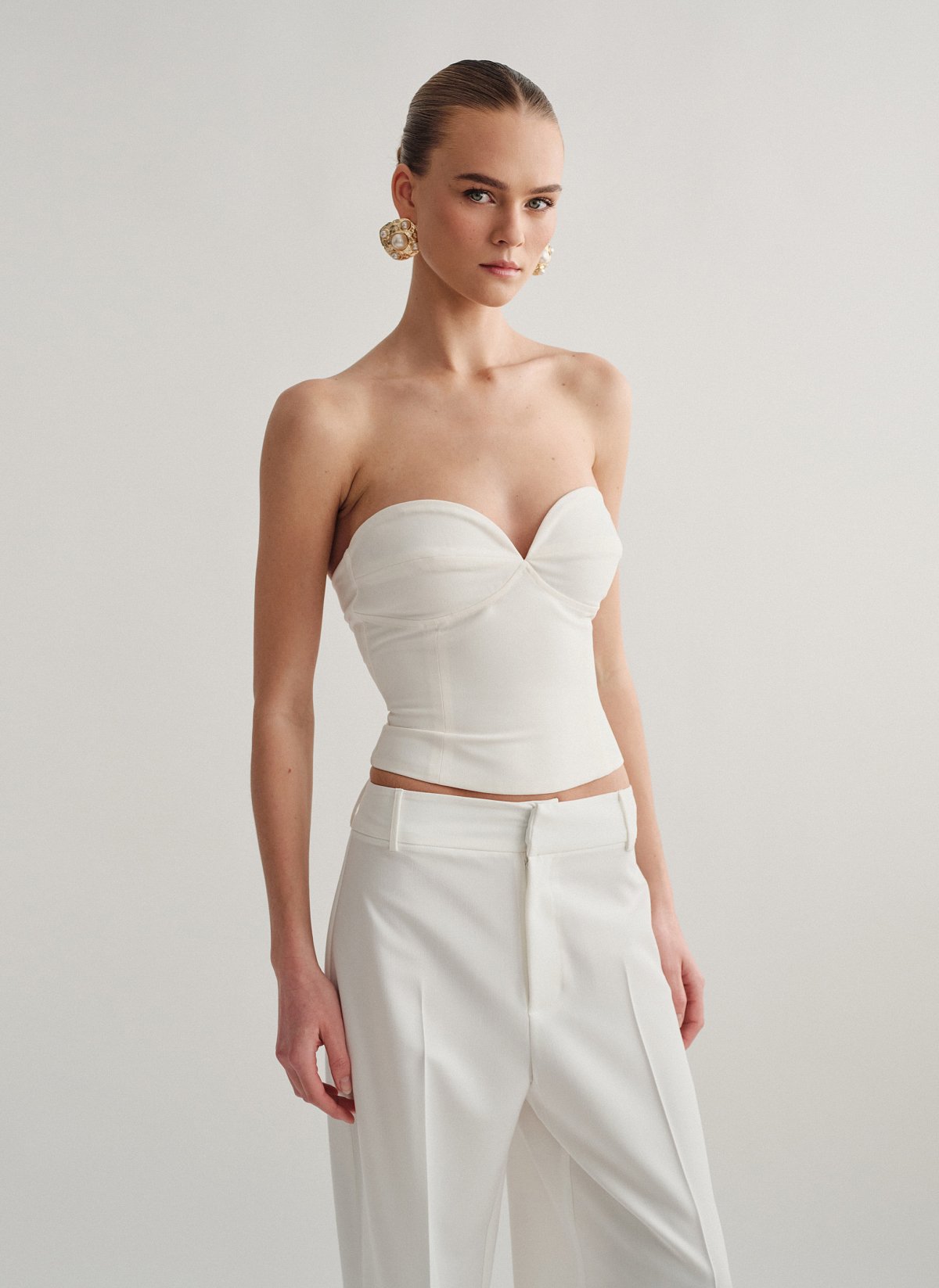 Γυναικείο υφασμάτινο κορσέ τοπ