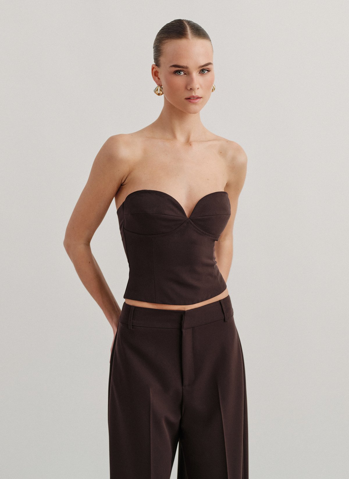 Γυναικείο υφασμάτινο κορσέ τοπ