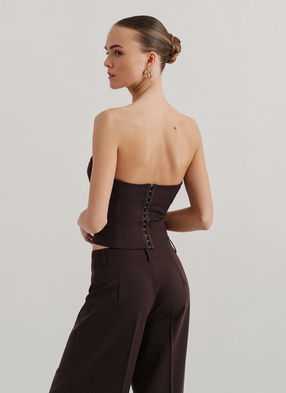 Γυναικείο υφασμάτινο κορσέ τοπ