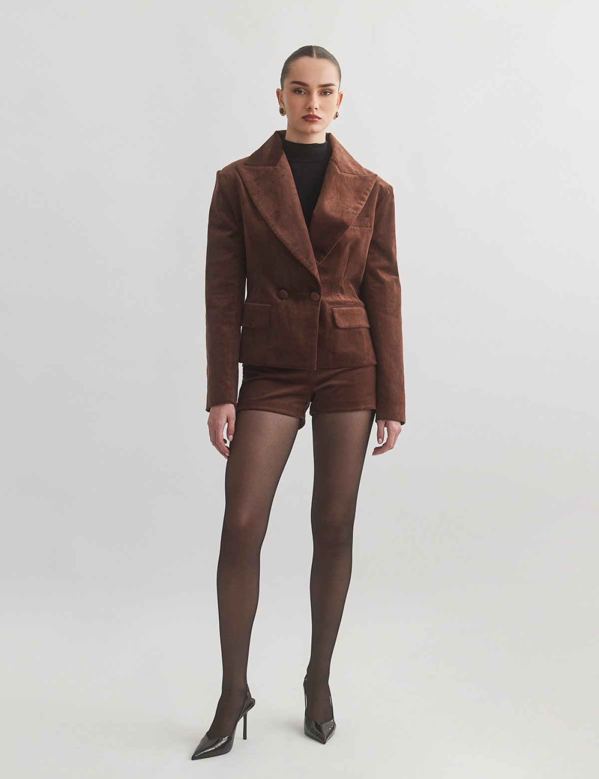 Κοτλέ σταυρωτό μπλέιζερ-25