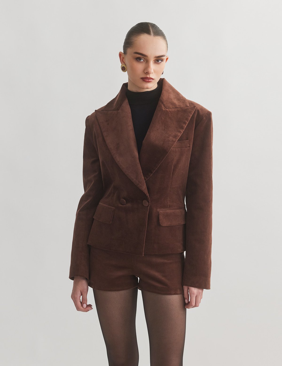 Κοτλέ σταυρωτό μπλέιζερ-24