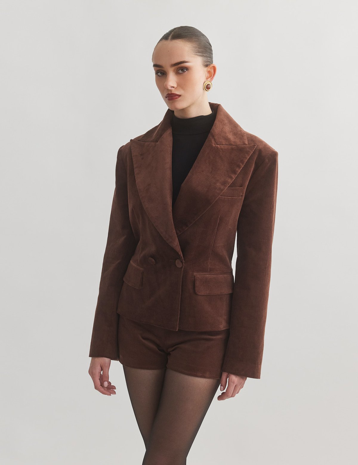 Κοτλέ σταυρωτό μπλέιζερ-26